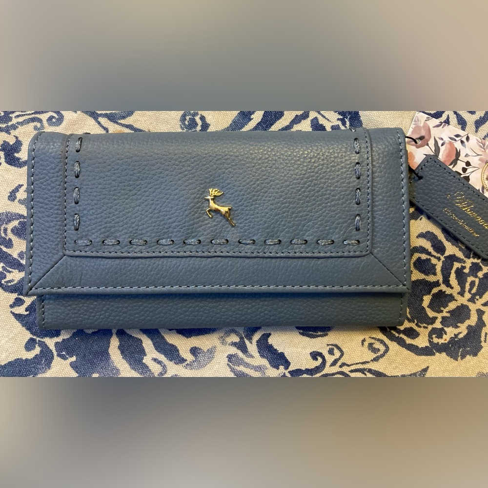 Ashwood Blue Leather Women's Wallet
